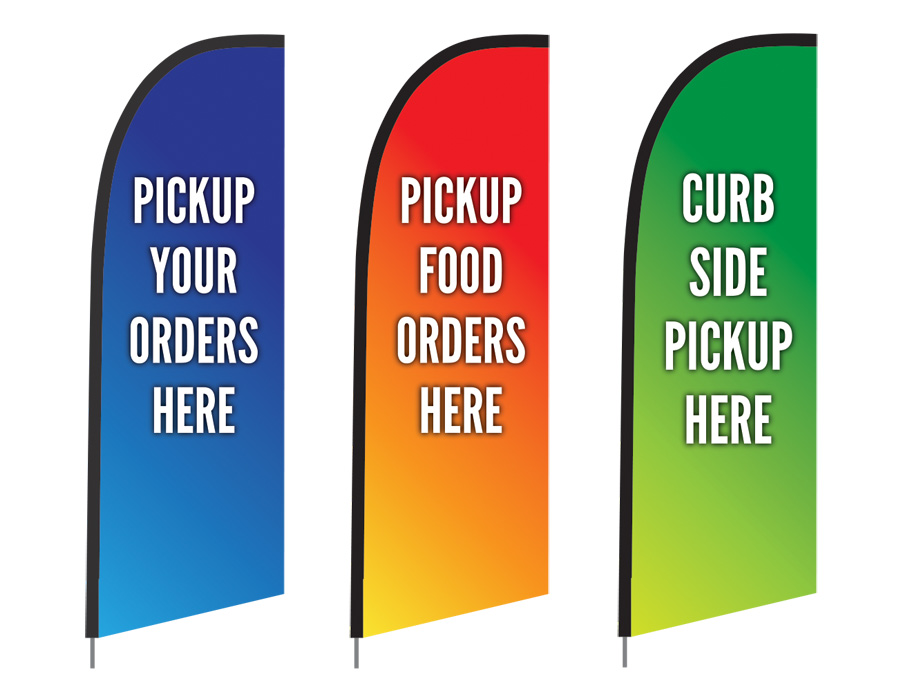 Feather Flags For Restaurants Who Offer Pick Up